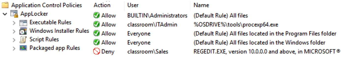 Figure 7.19 – Microsoft Application Control Policy
