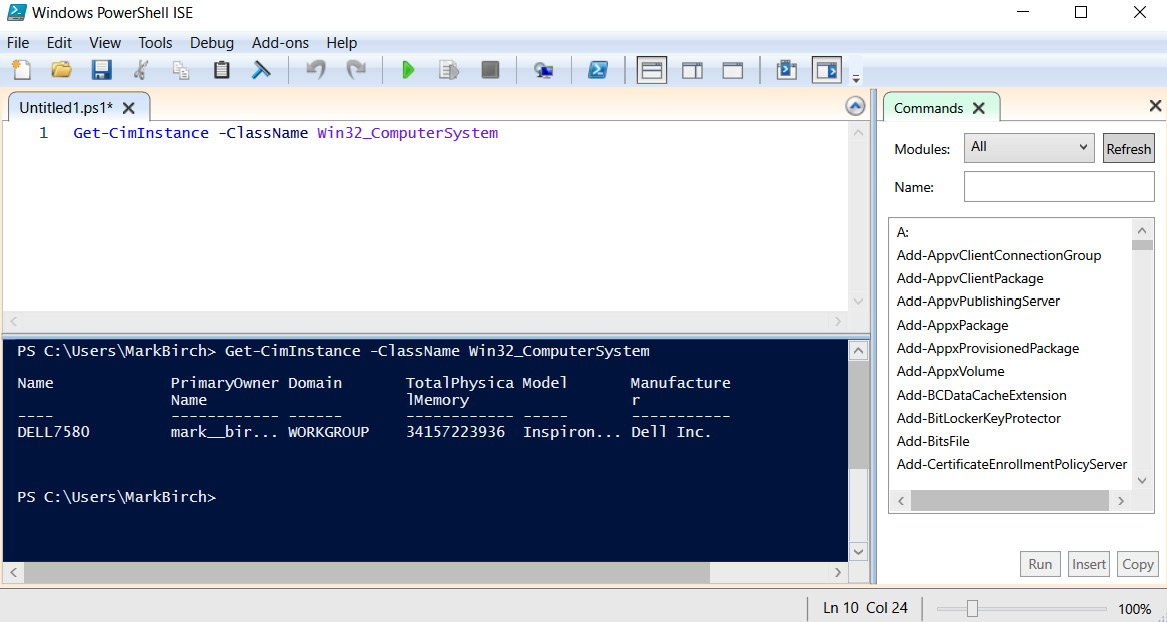 Figure 7.23 – Microsoft Windows ISE
