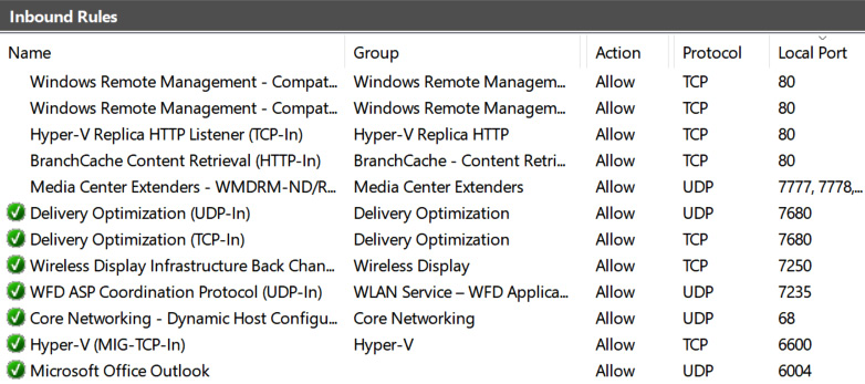 Figure 9.22 – Windows Defender Firewall
