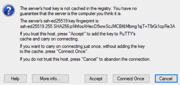 Figure 11.17 – SSH warning
