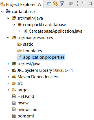 Figure 1.12 – Application properties file
