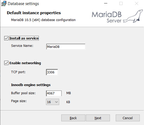 Figure 1.16 – MariaDB installation (Step 3)
