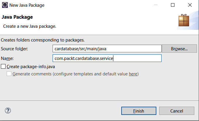 Figure 5.5 – The service package
