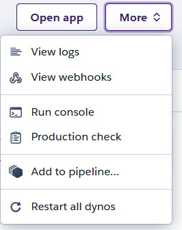 Figure 15.12 – More menu
