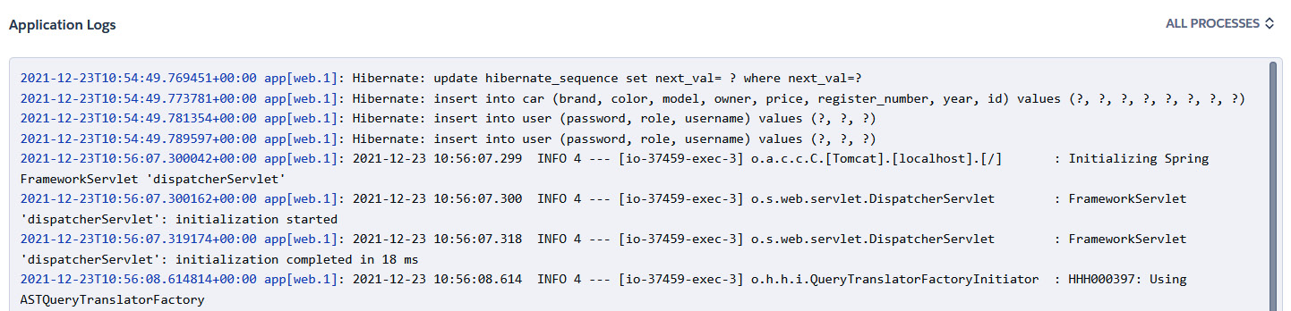 Figure 15.13 – Log view
