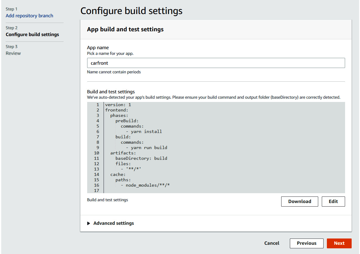 Figure 15.17 – Build settings
