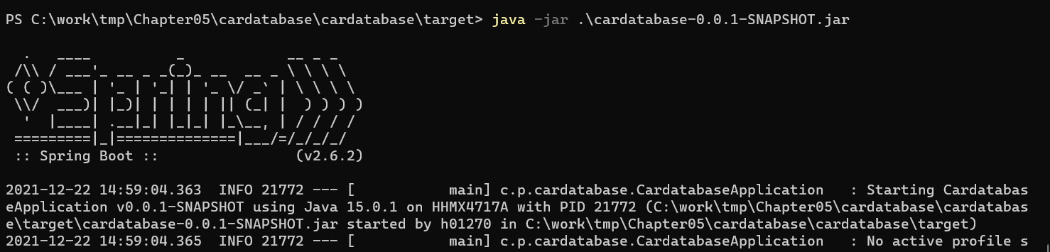 Figure 15.2 – Running the executable JAR files
