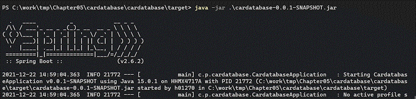 Figure 15.24 – Running the JAR file
