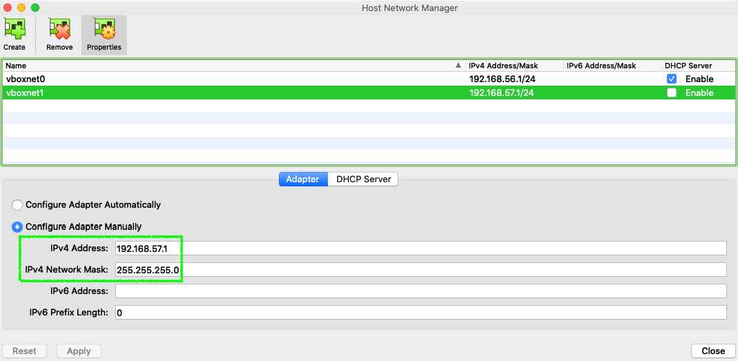 Figure 3.2 – VirtualBox Host Network Manager: creating a new network interface
