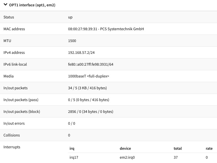 Figure 3.5 – Network interface overview