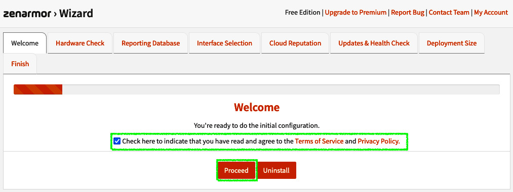 Figure 16.4 – Configuration wizard welcome page