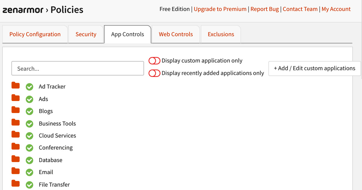 Figure 16.15 – The App Controls page
