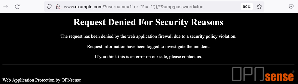 Figure 18.19 – Testing the WAF rules
