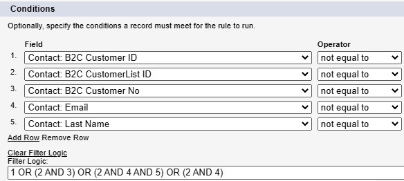 Figure 10.7 – B2C CRM sync duplicate rules
