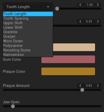 Figure 2.24: Editing teeth
