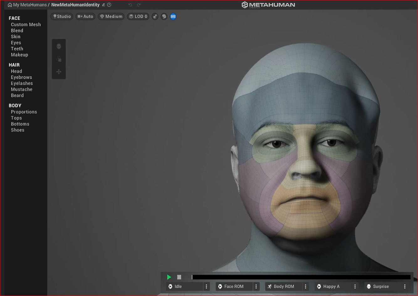 Figure 11.26: MetaHuman Creator with the face scan
