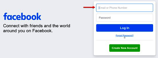 Figure 2.7 – Facebook sign-in screen
