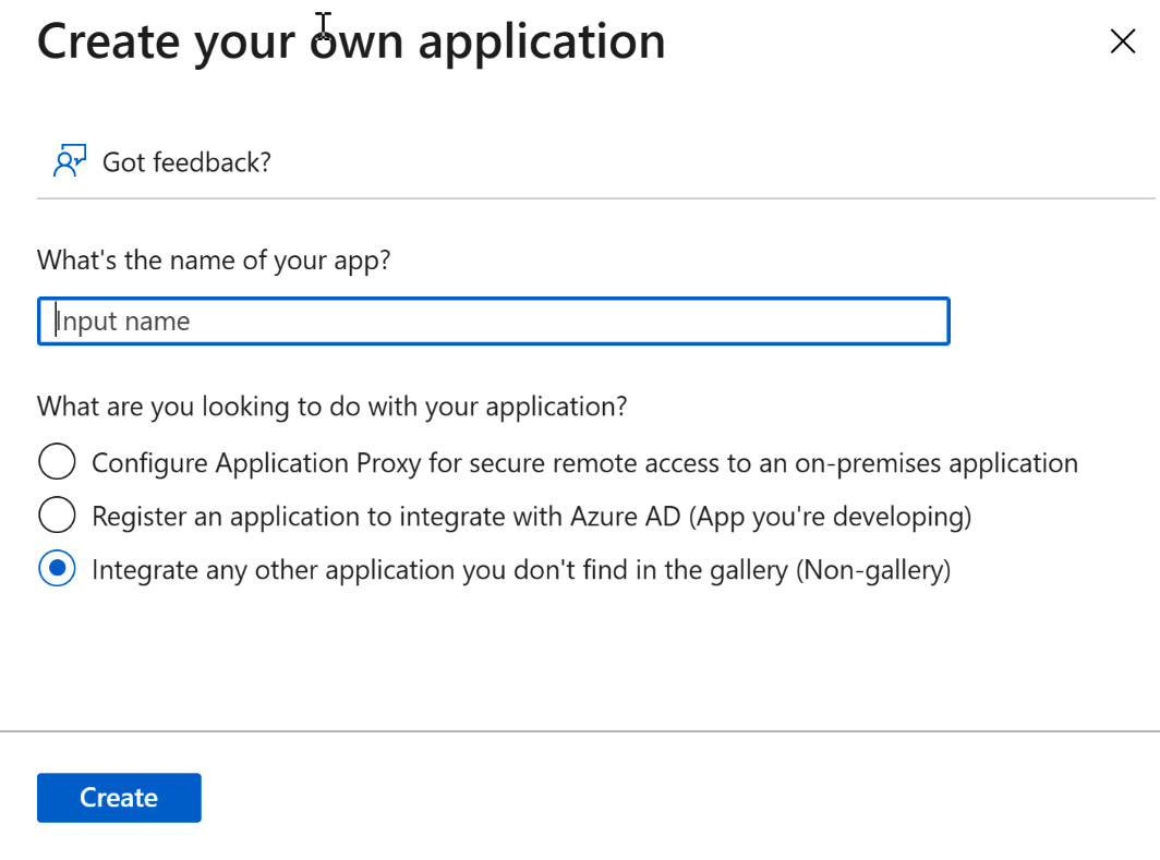 Figure 10.21 – Create your own application
