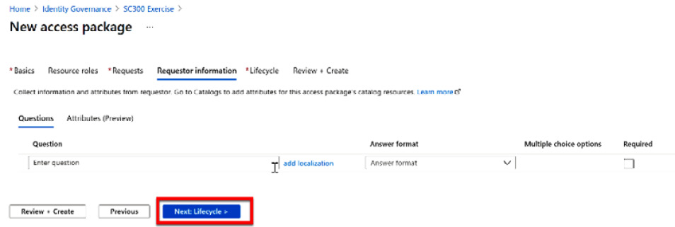 Figure 12.21 – Optional requestor information
