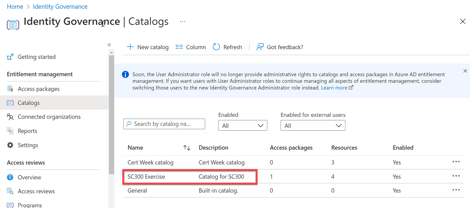 Figure 12.7 – Selecting the catalog from the list of catalogs
