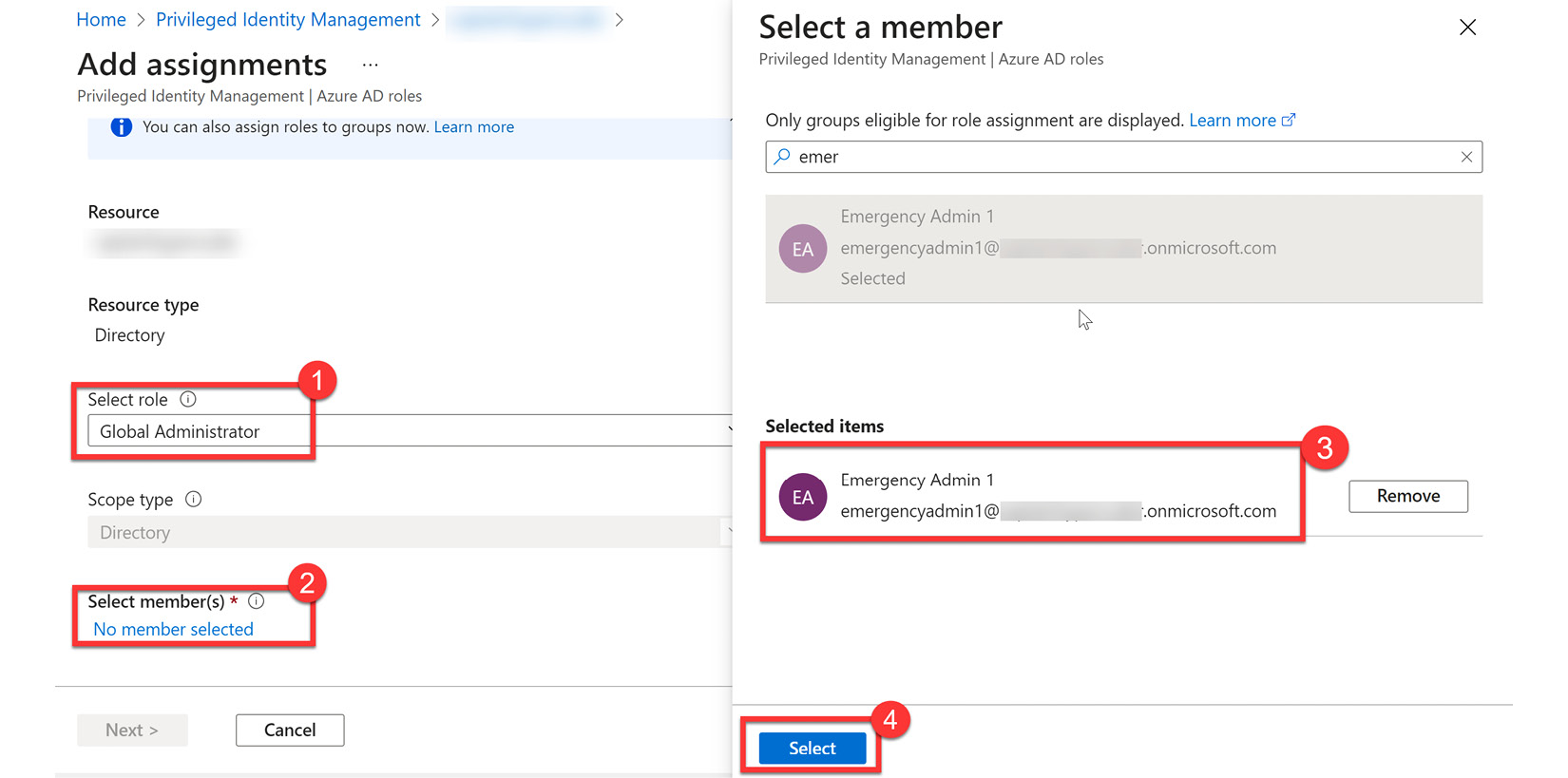 Figure 13.13 – Creating the Global Administrator role assignment
