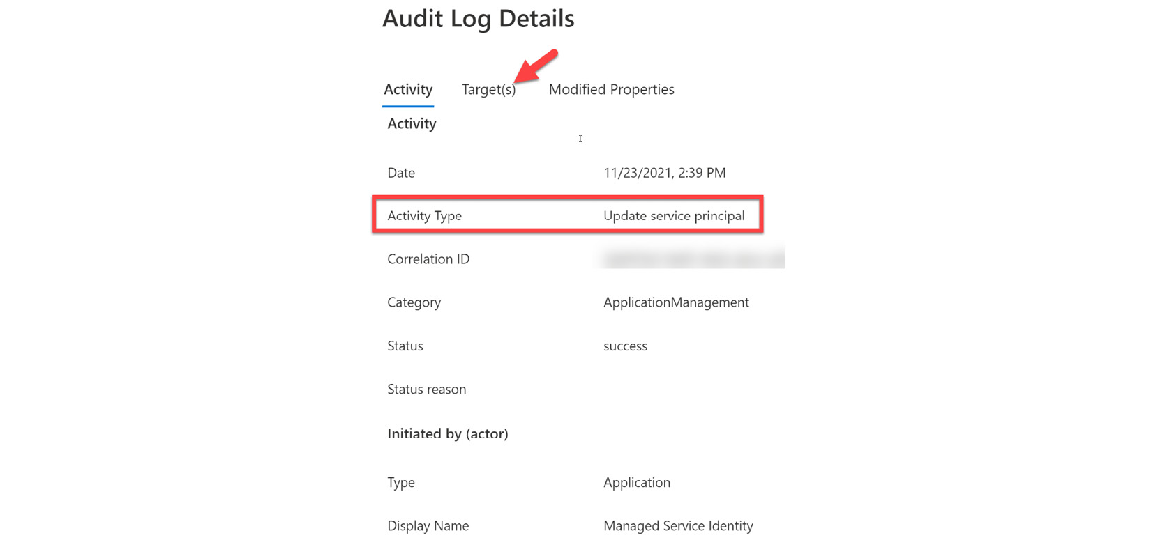 Figure 14.21 – Application audit log details
