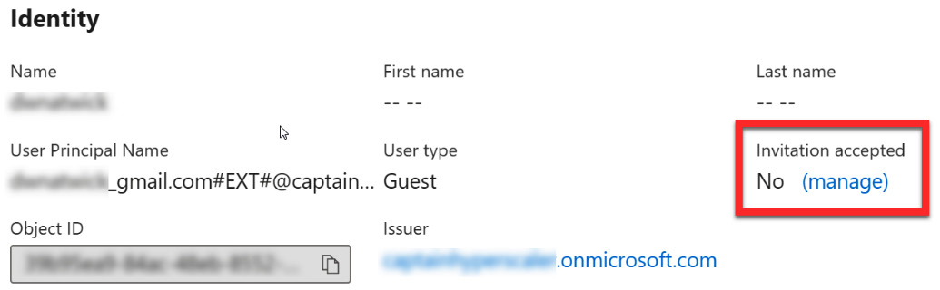 Figure 5.12 – Guest user invitation status
