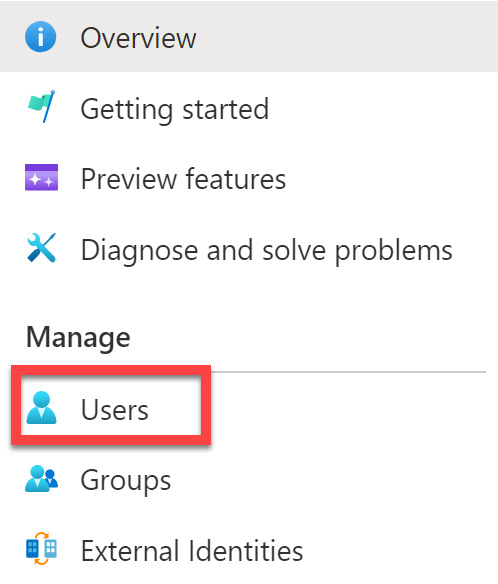 Figure 5.19 – Managing users in Azure AD
