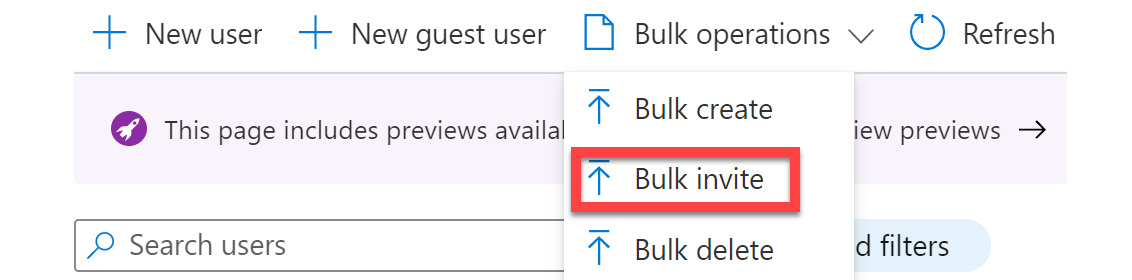 Figure 5.20 – Bulk invite users
