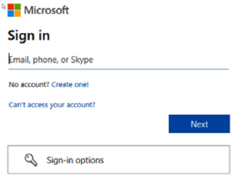 Figure 5.28 – Microsoft – log into Azure AD
