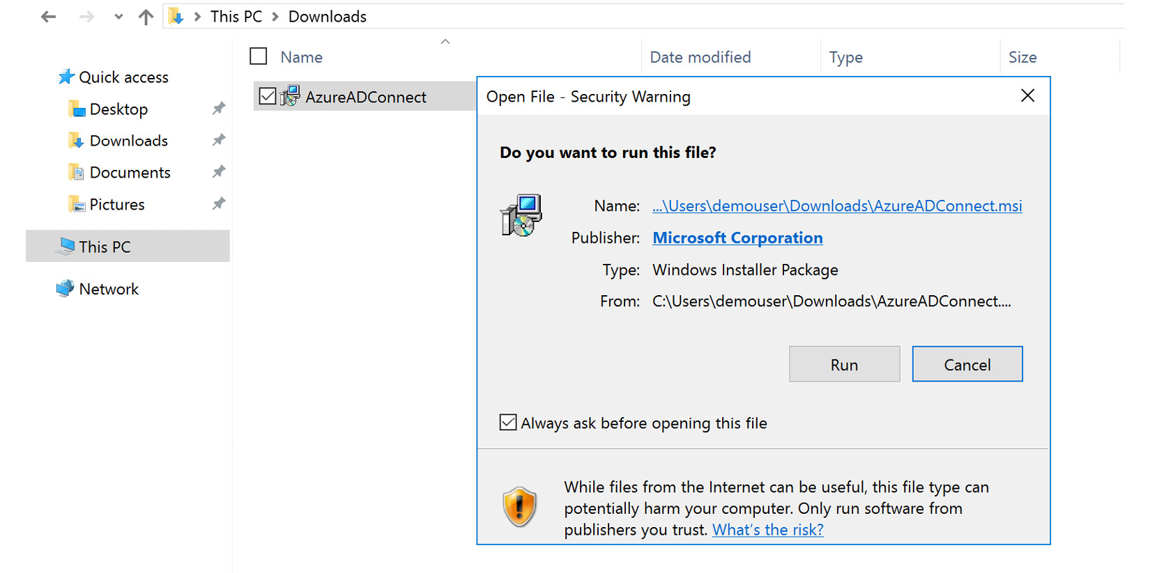 Figure 6.9 – Installation of Azure AD Connect
