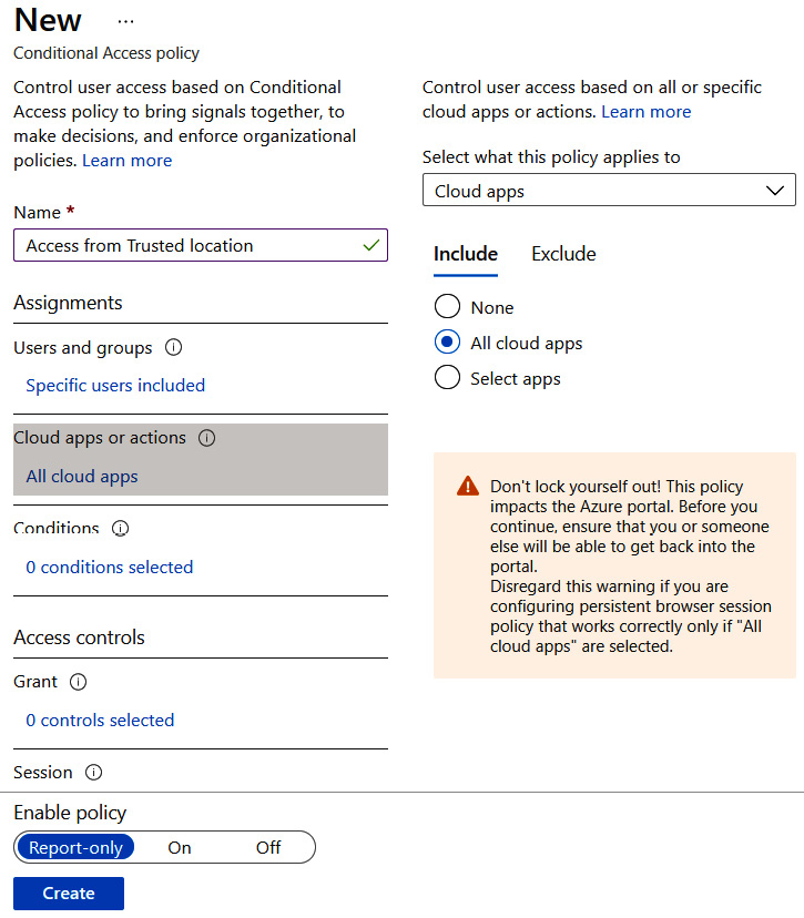 Figure 9.13 – Configuring all cloud apps
