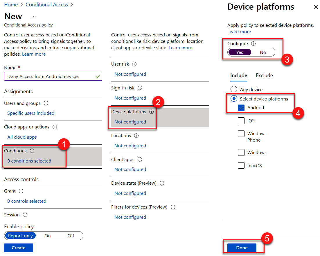 Figure 9.27 – Configuring the Android device platform
