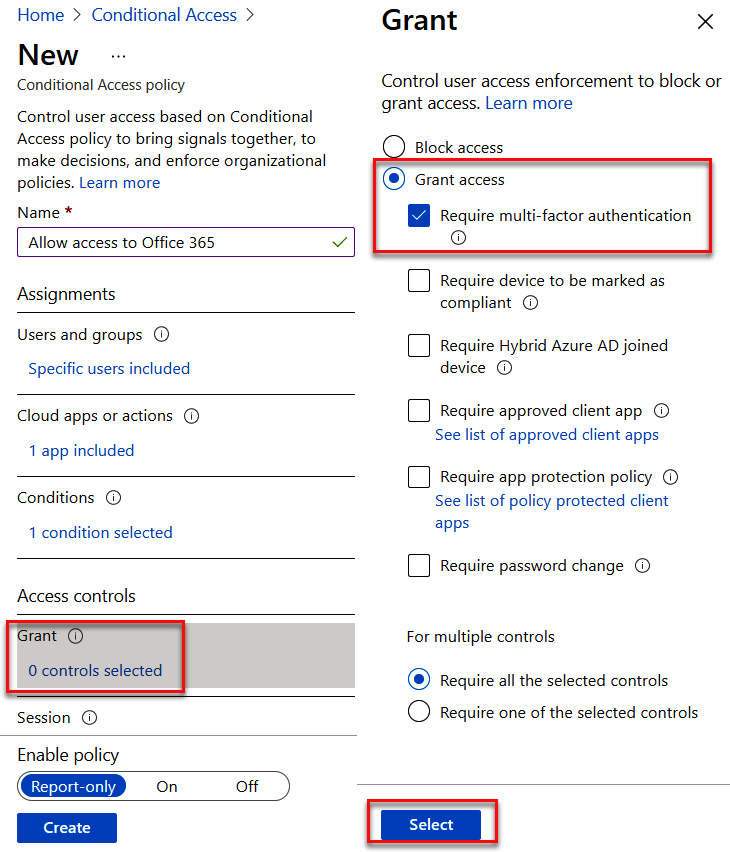 Figure 9.39 – Granting access but requiring MFA
