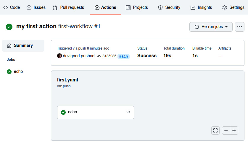 Figure 10.2 – The workflow job view
