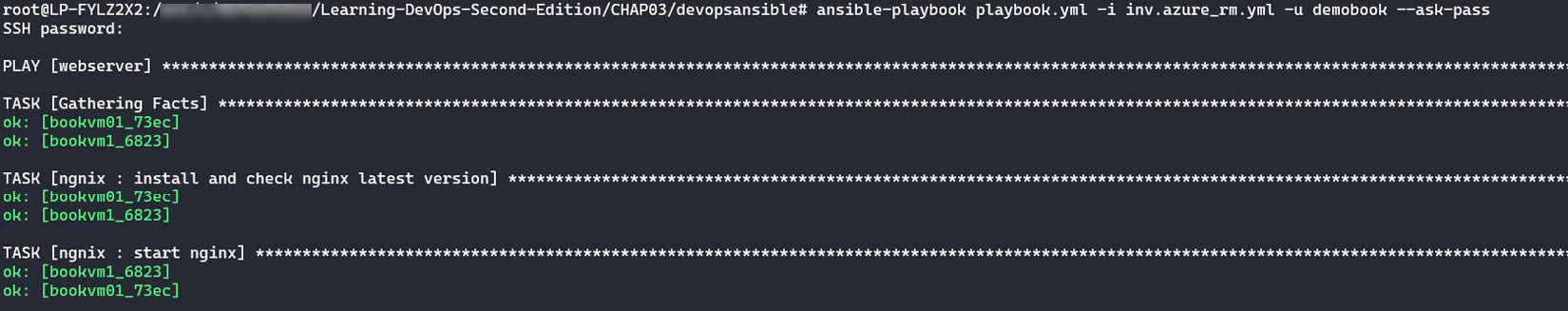 Figure 3.20 – Dynamic Ansible inventory execution