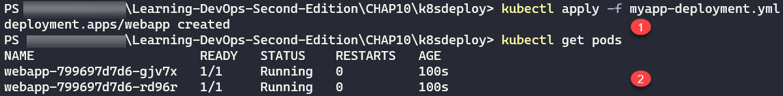 Figure 10.9 – kubectl apply command
