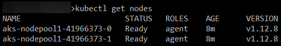 Figure 10.26 – kubectl get nodes list
