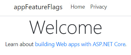 Figure 15.9 – Feature flag demonstration home application