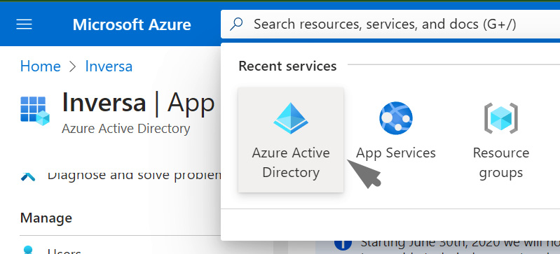 Figure 14.16 – The Azure Active Directory configuration page
