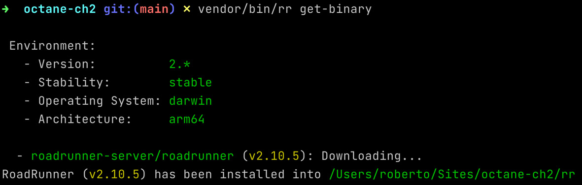 Figure 2.1: Getting the RoadRunner executable