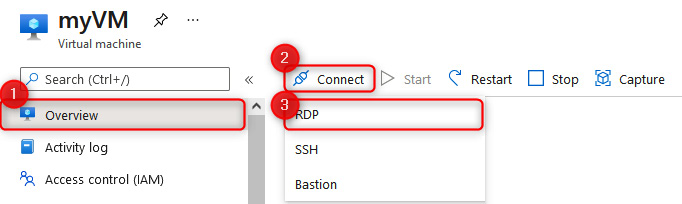 Figure 8.8 – Connect to a VM
