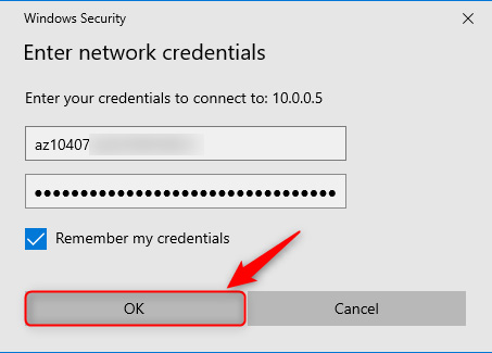Figure 8.11 – Enter storage account credentials 
