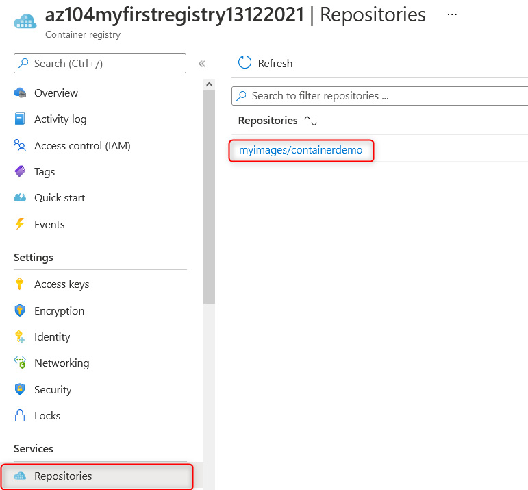 Figure 11.27 – Listing Azure container images
