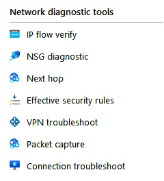 Figure 18.2 – Network Watcher, network diagnostic tools

