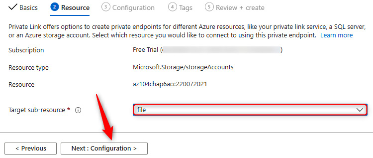 Figure 7.8 – Private endpoint connections – Resource tab
