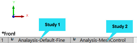 Figure 10.2 – Static studies contained within the part file
