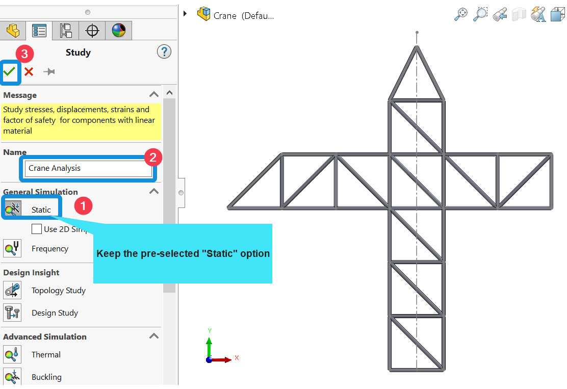 Figure 2.20 – Static study property manager
