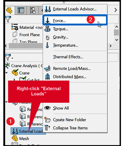 Figure 2.29 – Beginning the external load’s application
