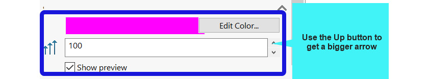 Figure 3.26 – Editing the size and color of a load’s arrow symbol
